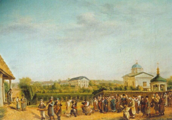 Image - Vasilii Tropinin: Wedding in Kukavka.